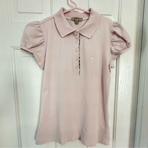 Burberry girls size small Soft Pink Polo with Puff Sleeves